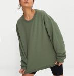 100% Plain Cotton Sweatshirts Casual Autumn Plain Crew Neck Pullover Sweatshirt