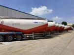Carbon Steel 3 Axles 10800*2500*3700mm 40cbm Capacity 40cbm Carry Bulk Cement