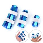 Blue color finger support brace S M L size aluminum finger splint stable support