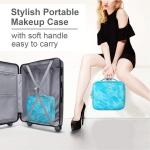 Versatile Marble Adjustable Dividers Travel Train Case For Cosmetics
