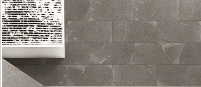 Modern Commercial Non Slip Ceramic Floor Tile / 600*600 Black Tile Wall