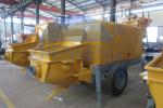 Hydraulic Mini Concrete Pump Machine , Yellow Trailer Mounted Concrete Pump