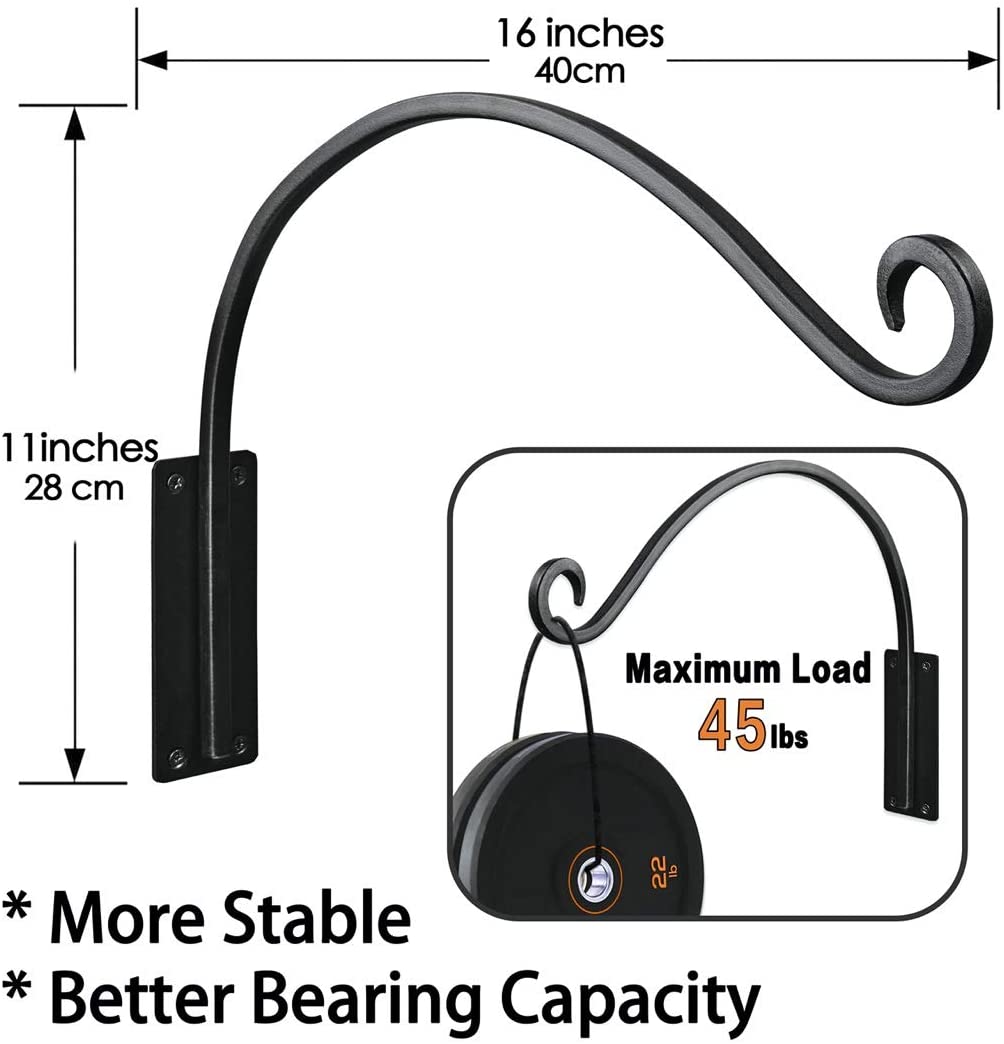 Metal Steel Q235 Plant Hook Bracket for Heavy Duty Hanging of Flower Baskets and Pots