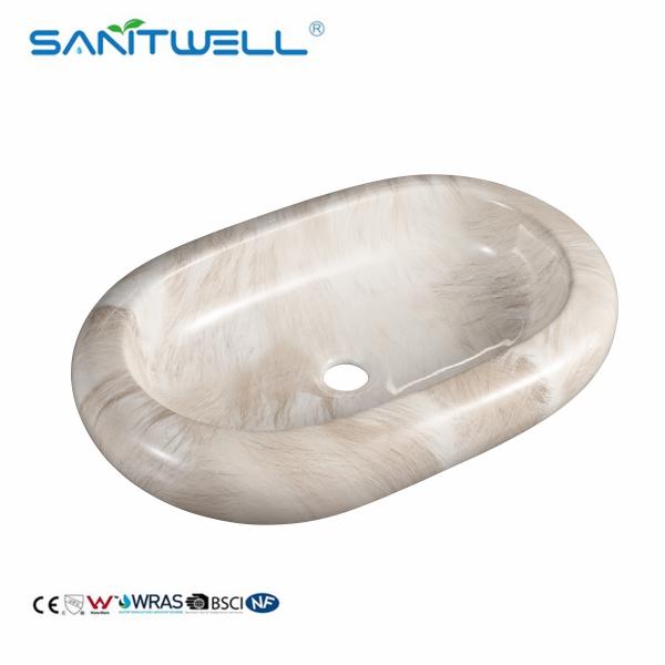 Chaozhou New Models Marble Color Wash Basin Art Above Counter Basin Ceramic