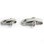 Silver Hook Stainless Steel D Shackle Survival Bracelet for Outdoor Survival
