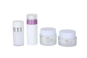 China Acrylic Round Skincare Set Lotion Bottle 50g Cream Jar Packaging on sale