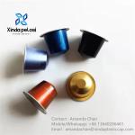 Colorful Empty Capsules Aluminum Coffee Capsule With Self Adhesive Lids