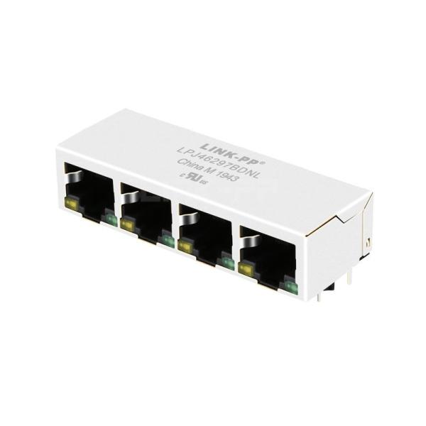 Pulse JKGP114103TH Compatible LINK-PP LPJ46297BDNL 10/100 Base-T Tab Down Yellow