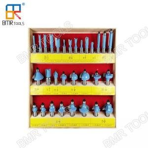 Wholesale Industrial Quality 30pcs Wooden Box Packed 1/2 Shank Carbide Multi-Purpose Router Bit Set from china suppliers