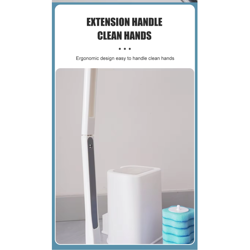 Disposable Toilet Brush Set With Replaceable Head Sterilization Convenient