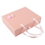 Drawer Type Storage Cardboard Box Luxury Jewelry Ribbon Bow Gift Box With Handle