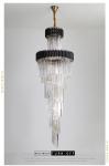 Large Top Long Crystal Led Chandeliers Hotel Hall Living Room luxury lights(WH