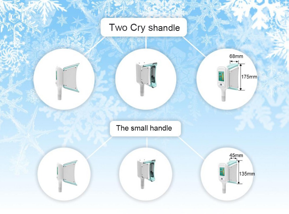 Cryo handles cool tech fat freezing weight loss vacuum machine