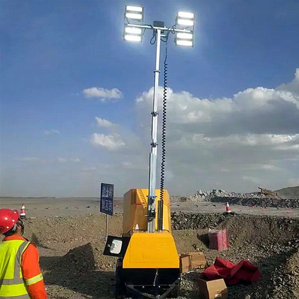 Portable LED Light Towers Outdoor Light Tower Frequency 50/60 Hz Diesel Light Tower for Events