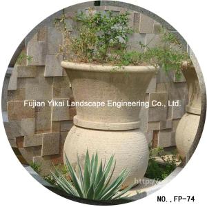 Wholesale Garden Stone Flower Pot, Stone Carved Planter, Marble Granite Flower Pot (YKFP-19) from china suppliers