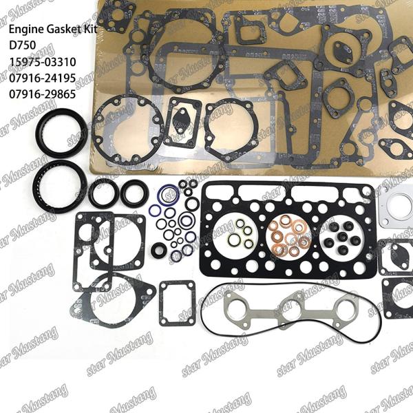 D750 Full Gasket Set Head Gasket 15975-03310 Upper 07916-24195 Lower 07916-29865