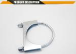 U Bolt Exhaust Muffler Clamp Carbon Steel Saddle , Exhaust Clamp