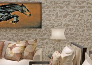 Wholesale 472g/㎡ Non Woven Removable Faux Brick Wallpaper For Administration , Stone Pattern from china suppliers