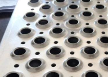 Safety 96" Length Aluminum Chequered Plates Anti Skid Perforated Dimpled Hole