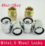 M14x1.5 Toyota Car Locking Wheel Nut 2.3 Centimeter Length With Taper Seat
