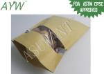 Multi Purpose Kraft Paper k Bag , ASTM Stand Up Kraft Coffee Bags With Valve