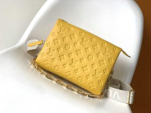 Wholesale Sunflower Monogram Embossed Custom Branded Bags Coussin PM Louis Vuitton Puffy Lambskin from china suppliers