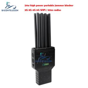 Wholesale Portable 2G 3G 4G GPS 5G Signal Jammer Blocker 50m Long Range 8 Antennas from china suppliers