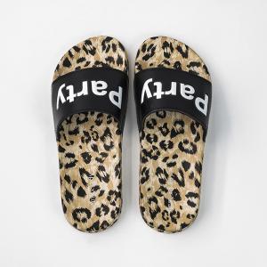 Wholesale Ladies breathable leopard print flat EVA slide sandal party stylish shoes from china suppliers