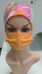 Wholesale 4 Layers Nonwoven Protective Medical Disposable Pure Orange Face Mask Respirator Surgical Ear Loops TYPE IIR/ASTM F2100 LEVEL3 from china suppliers