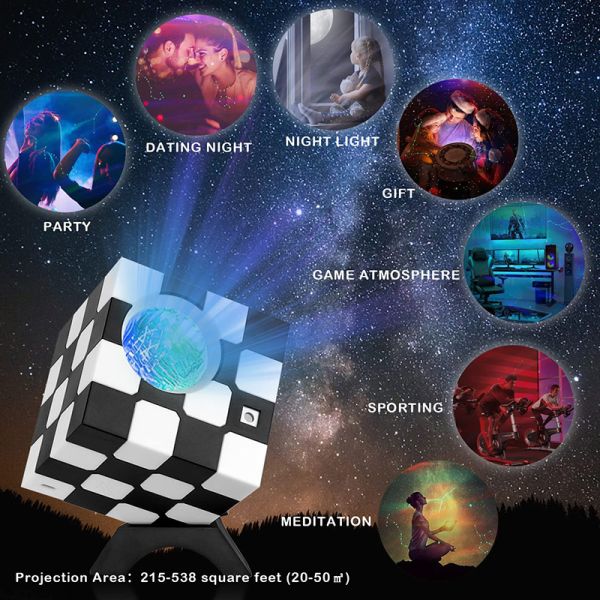 TYD02 Star Projector Night Light DC5V Galaxy Projector For Bedroom