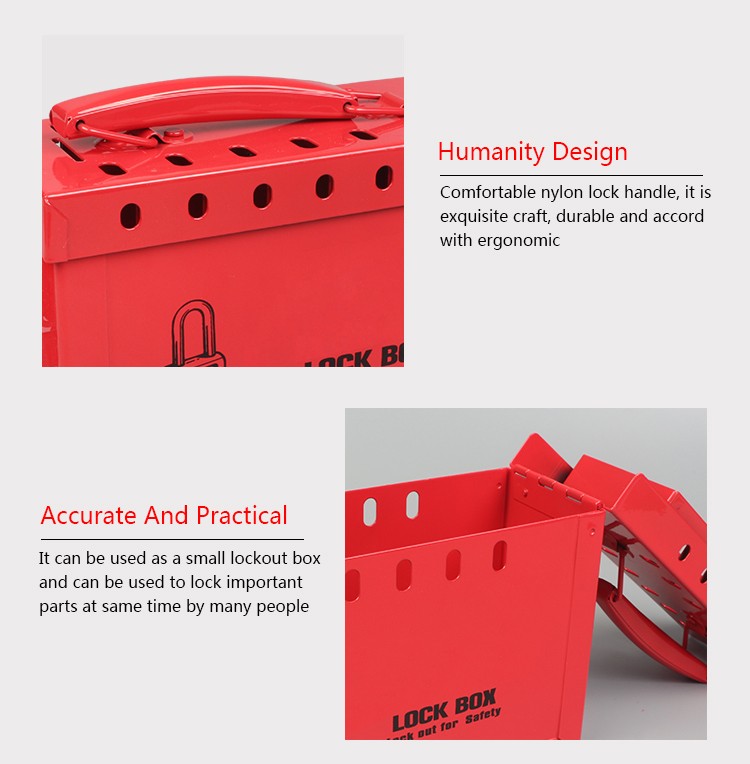 BD-X02 Group Electrical Lockout Tagout Box Station With Padlocks