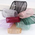 16mm-38mm Rolls Of Organza Ribbon Double Circle Edge Red Sheer Ribbon