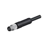 A Code Straight Molded M5 Waterproof Connector PA GF Male