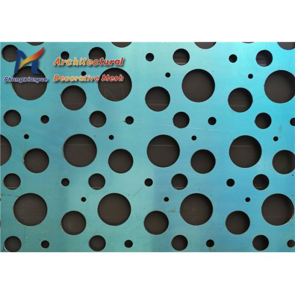 Round Punched Perforated Metal Mesh Image Storefront Design White Paint
