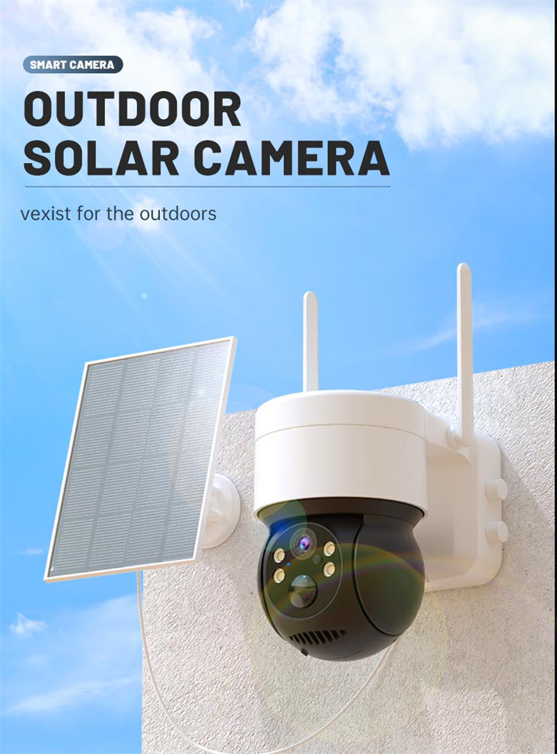 Wifi Solar PTZ WIFI 360 Degree Powered Outdoor Waterproof Wireless Security Camera