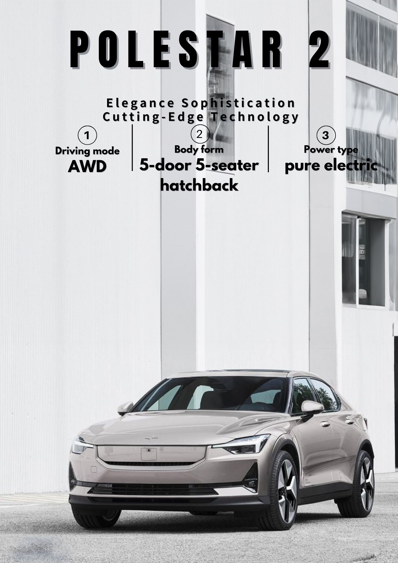 2023 Polestar 2 3 4 Electric Used Rideon Car 100% Electric Car/Hybrid Cars Deposit Now