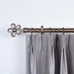 28mm Diameter Curtain Rod Set With Simple Brackets Vintage Red Antique Curtain