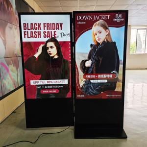 Wholesale 43 49 55 65 Inch Floor Standing LCD Display Advertising Screen Double Side Digital Signage Kiosk For Supermarket Mall from china suppliers