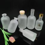 500ml 750ml Clear Matte Glass Cork Whiskey Bottles for Bar Hot Stamping B2B