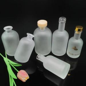 Wholesale 500ml Frosted Clear Empty Alcohol Liquor Glass Bottle with Aluminum Plastic PP Collar from china suppliers