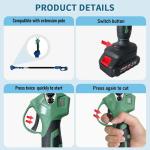 Profesional Brushless Tree Pruner Shear Scissors Electric Lithium Battery