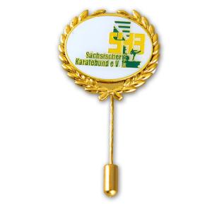 Wholesale Wholesale Business Custom Logo Company Promotional 3D Souvenir Hat Suit Coat Tie Brooch Long Needle Lapel Pin from china suppliers