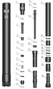 Wholesale Remet, Metzke Thread Reverse Circulation Hammer RE543 For RC Gold Mine Drilling from china suppliers