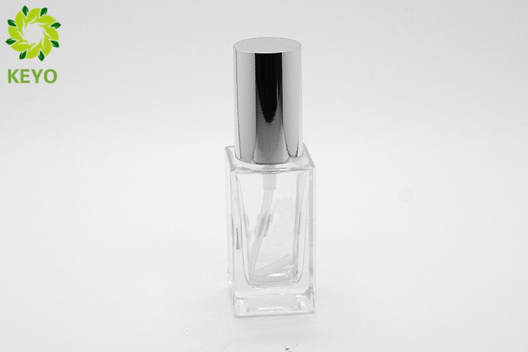 Square Clear Glass Foundation Bottle 30 Ml