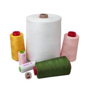 Wholesale Knotless Core Spun Thread , 100 Polyester Yarn Raw White Ring and TFO from china suppliers