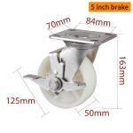 EDL 5 inch stainless steel industrial caster wheel with TPA tread and 400kg load