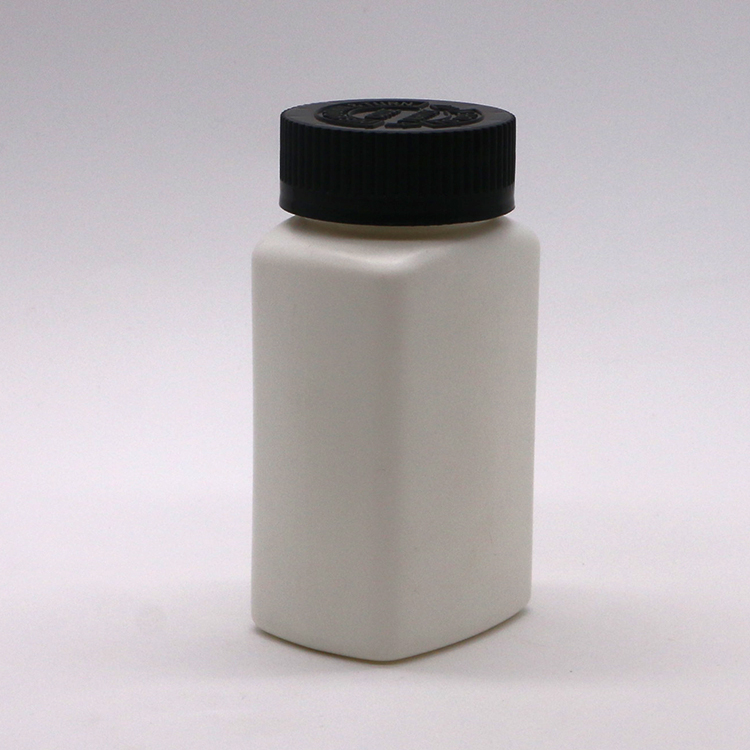SCREW CAP 120mL HDPE Square Shape Customized Color Empty Medicine Pill Bottle Container