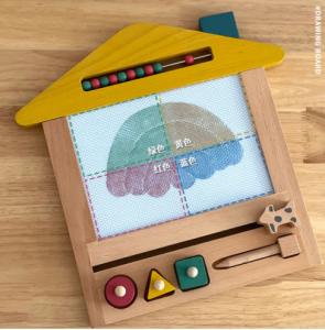 China Kids Painting Wooden Educational Toys Retro Painting Board on sale
