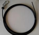 Black Gym Wire Rope , Nylon Coated Steel Cable For Commercial Fitness Clubs