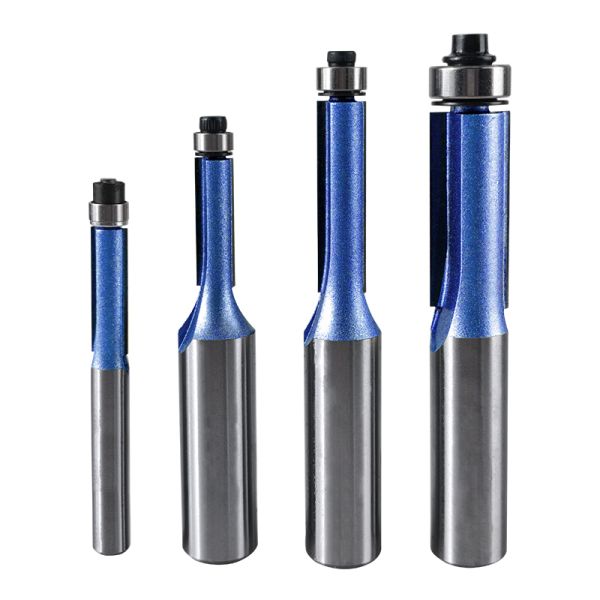 Customized High Quality 6mm 8mm 12mm Shank 2/3/4 Flute CNC Flush Trim Router Bit With Bearing for Woodworking Tools